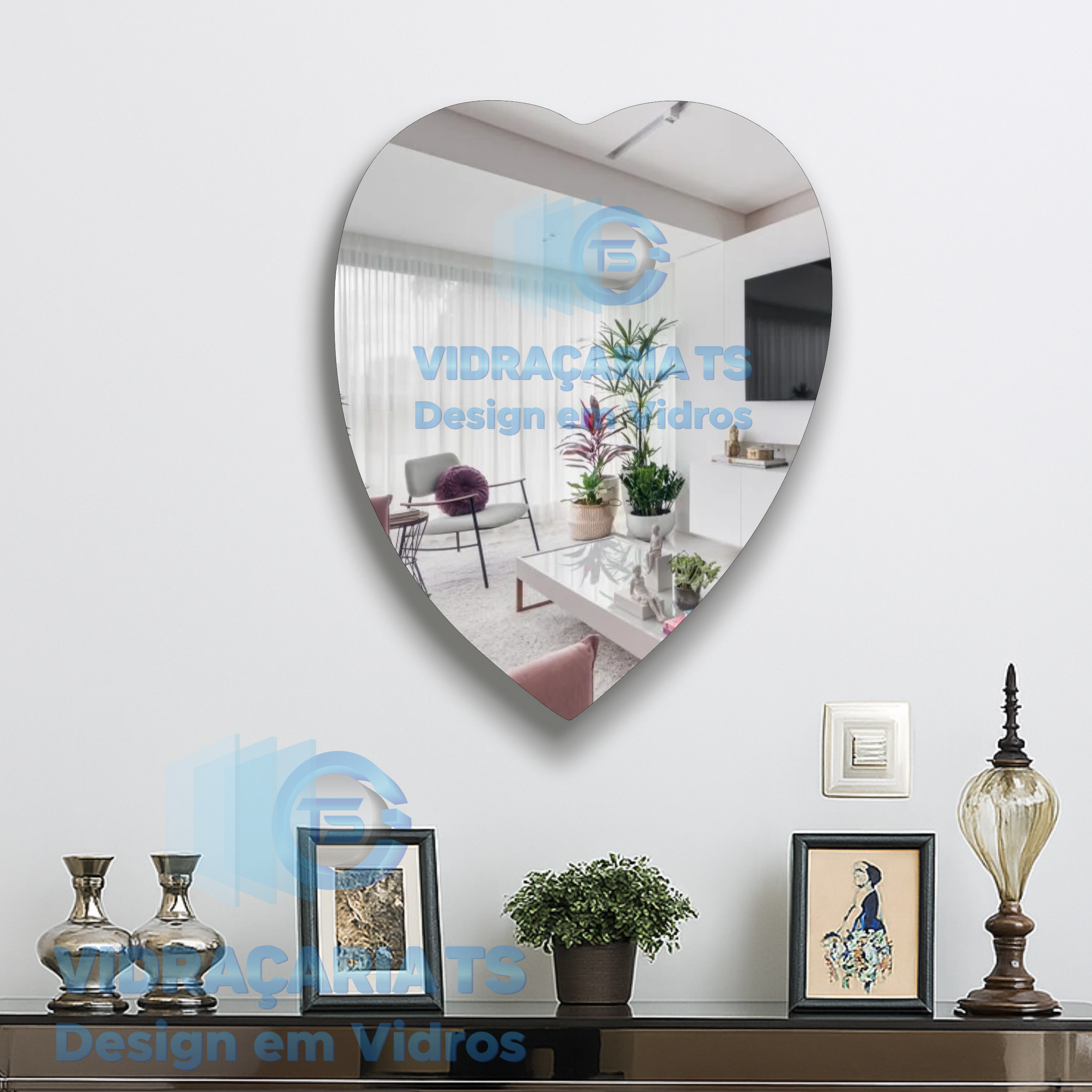 Espelho Formato Coração – Cebrace